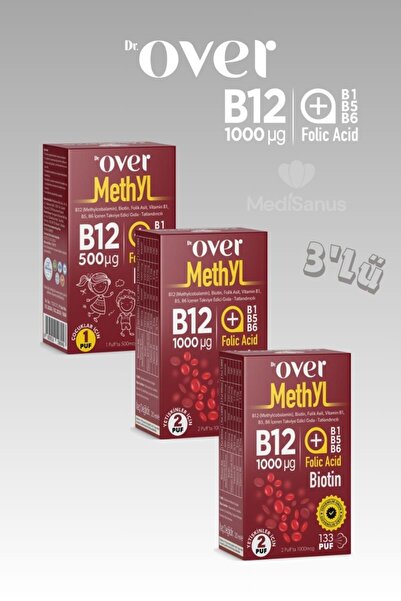 Dr over B12 (METHYL) Plus, Biotin, Folik Asit, Vitamin B1, B5, B6 Içeren Tak....