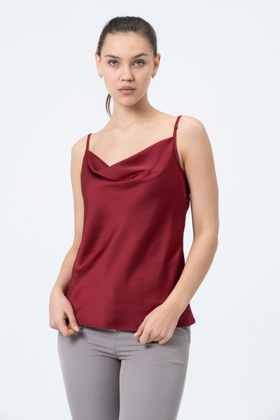 Shahiqa Degaje Yakalı Saten Yüzeyli Şık Bluz