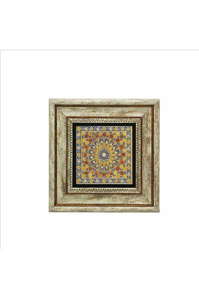 Sadrazam 13. Yy. Pictură cu piatră naturală imprimată cu Coran 20x20 Kd-7