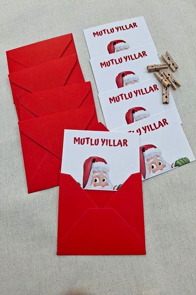 Emtory Home 15Pcs Red Envelopes Santa Claus Happy Birthday Card - Christmas Gift - 9X7 Gift Wrapping