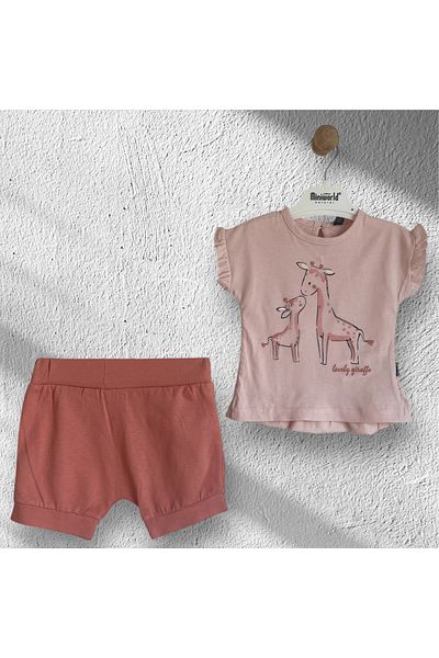 Miniworld 100% Cotton Suit with Shorts for Girls