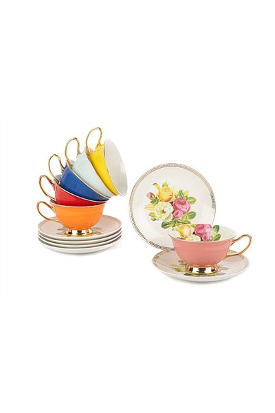 Mikasa Moor Rosarium Set of 6 Teacups - 200Cc