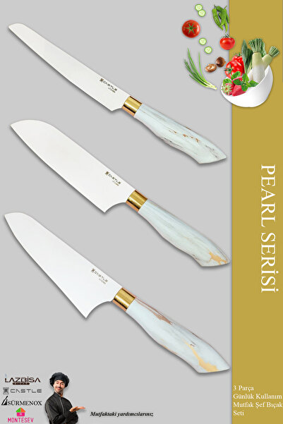 CASTLE KITCHEN Papatya Serisi Mutfak Bıçak Seti