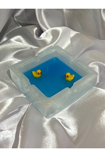 Milo Art Mini Ördek Temalı Epoksi Küllük Kül Tabağı ( Dört Oyuklu )