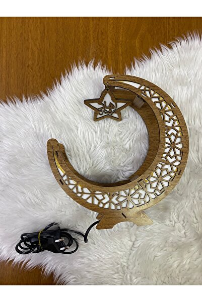 skycott ramazan süslemeleri ışıklı ay yıldız masa lambası