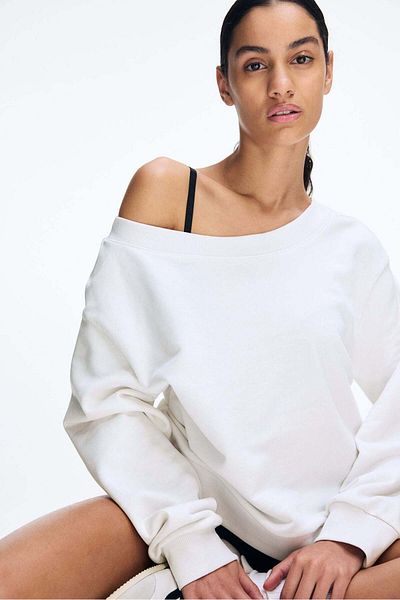 H&M Off-the-shoulder Sweatshirt