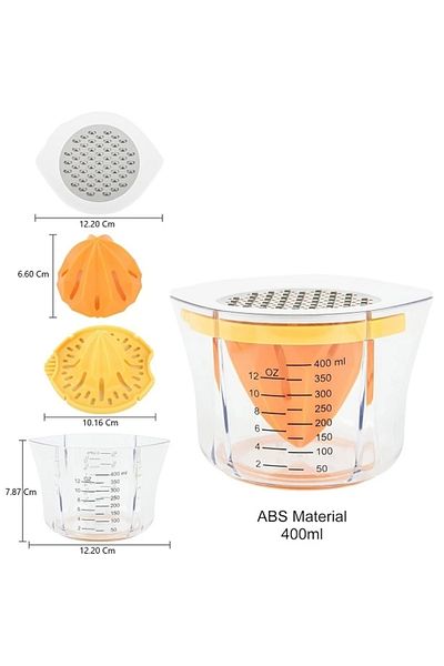 Yenimiyeni Lemon Orange Juicer with 4 in 1 Grater and Measuring Chamber