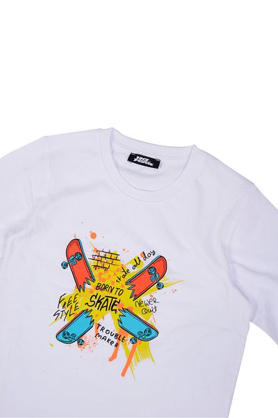 No Fear Boy's Long Sleeve Kaykay Printed T-Shirt