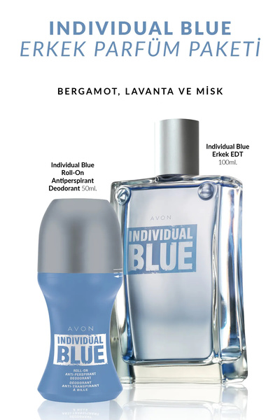 AVON Individual Blue Erkek Parfüm ve Rollon İkili Set
