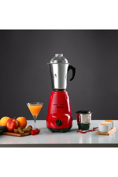 Olsenmark 2 In 1 Indian Mixer Grinder Juicer Omsb2218 , Power 600w , 1.5l Stainless Steel Jars And Blades