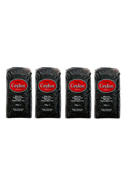 Tanay Ceylon Imported Sri Lanka Black Leaf Ceylon Tea Stray Tea 750 Gr X 4 Pcs (3.000 Gr)