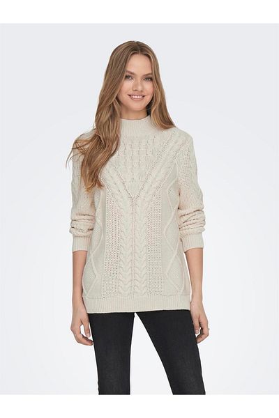 ONLY Turtleneck White Women's Sweater 15295457