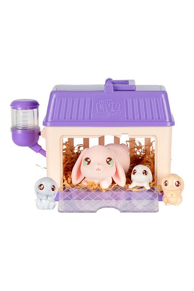 LITTLE LIVE PETS Mama Surprise S4 Mini Bunny Playset | Interactive Pet | Babies | Cute & Engaging Play for Kids