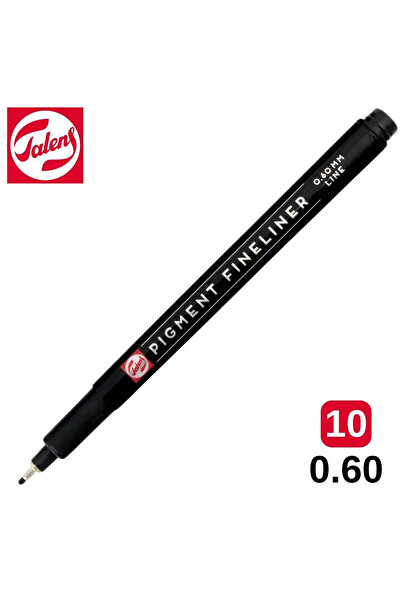 Talens Pigment Fineliner Teknik Çizim Kalemi Siyah 10 (0.60mm) /