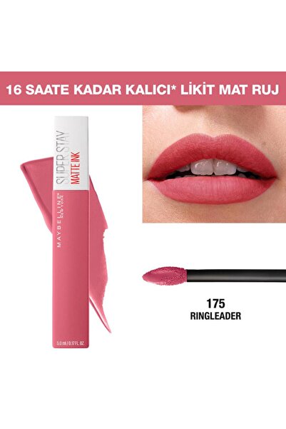 atesin online m.super stay matte ink - likit mat ruj no:175 ringleader 5ml