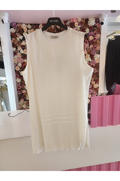 FUAT GÜRSEN Fuat Gürsen Women's Zero Sleeve Ecru Underwear Tunic