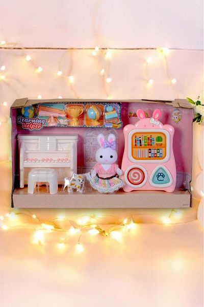 hak-iş oyuncak Mini Rabbit Family - School Model