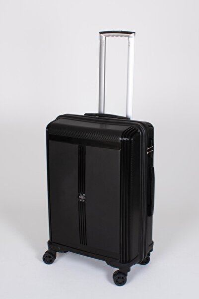 Travel POLO Orta Boy Kırılmaz Valiz Siyah 1018