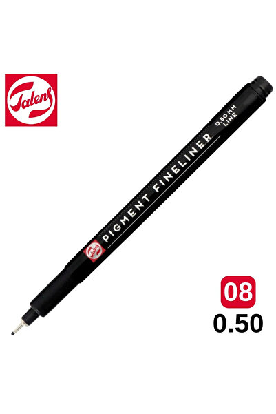 Talens Pigment Fineliner Teknik Çizim Kalemi Siyah 08 (0.50mm) /