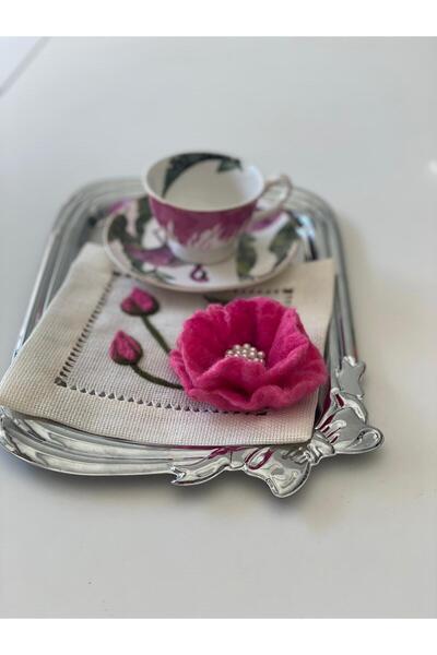 Seda Home Art 2 Adet Handmade 3 Boyutlu Keçe El Yapımı Kokteyl Ve Kahve Yanı ...