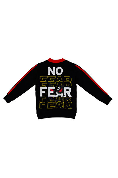 No Fear Чорна толстовка з принтом для хлопчика