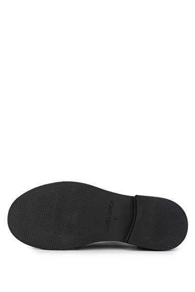 Tamer Tanca Erkek Hakiki Deri Siyah Açma Casual Ayakkabı