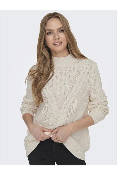 ONLY Turtleneck White Women's Sweater 15295457