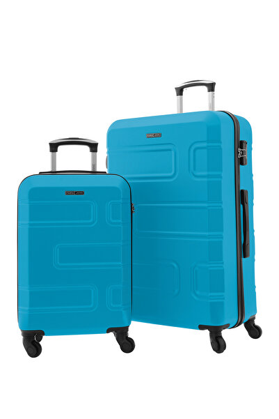 PARAJOHN مجموعة حقائب سفر صلبة مكونة من قطعتين - باللون الأزرق