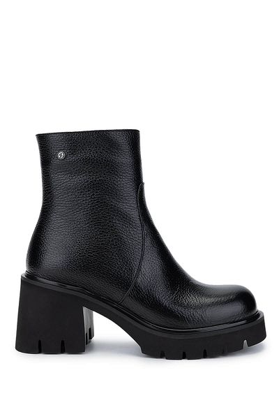 Tamer Tanca Women's Genuine Leather Black Floater Casual Boots