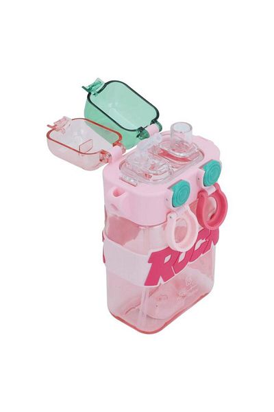 ALSAIF Plastic Water Bottle For Children 600 Ml Straw Pink