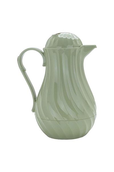 ALSAIF Rotpunkt Glass Thermos 1 Liter Plastic Body Light Green