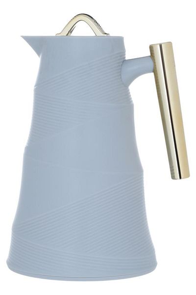 ALSAIF Bamboo Glass Thermos 1 Liter Plastic Body Light Grey