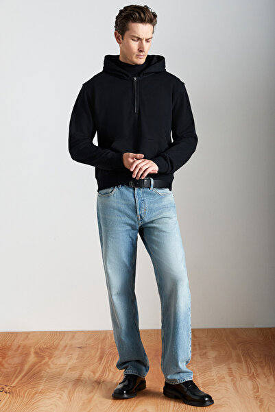 GRIMELANGE CADE Erkek Pamuk Siyah Sweatshirt