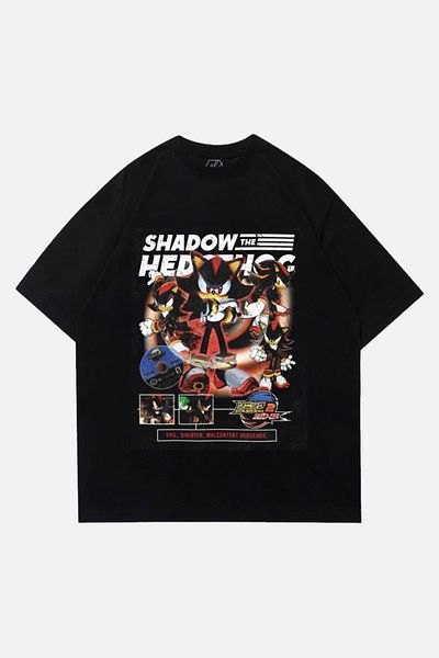EFBUTİK Μαύρο μπλουζάκι Unisex Shadow The Hedgehogs