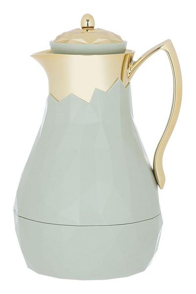 ALSAIF Diamond Glass Thermos 1 Liter Plastic Body Light Green