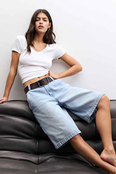 Pull & Bear V yaka t-shirt