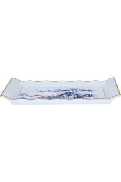 ALSAIF Plastic Serving Tray 29 Cm Rectangle White