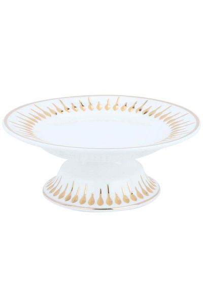 ALSAIF Porcelain Dessert Stand 14.7X14.7X5.6 Cm Round Base White