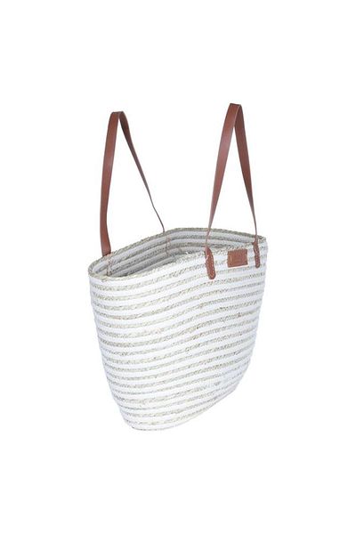 ALSAIF Wicker Thermos Bag 48 X 28 Cm White Beige