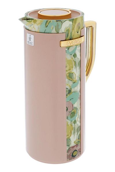 ALSAIF Widad Plastic Thermos Rose Pattern 1 Liter Brown