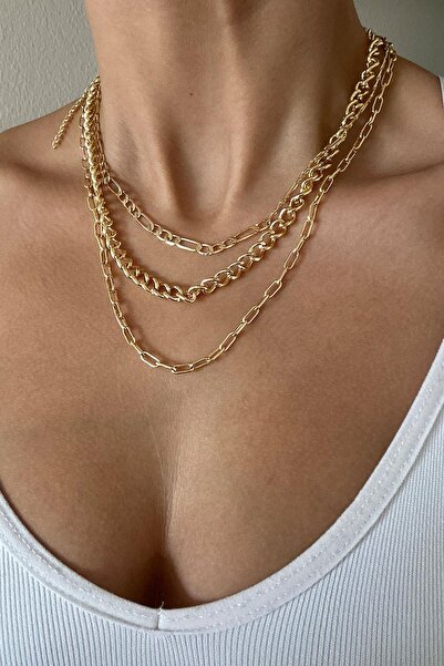 New Obsessions Basic Zincir Kolye Seti 3 Adet