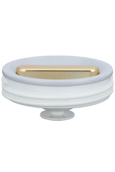 ALSAIF Laura Plastic Thermos Cover Golden White