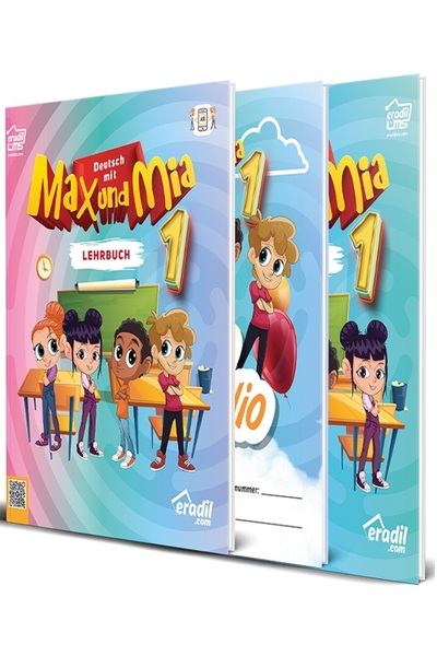 Eradil Yayıncılık Max und Mia 1 - Lehrbuch + Mein Portfolio + Arbeitsbuch (3 ...
