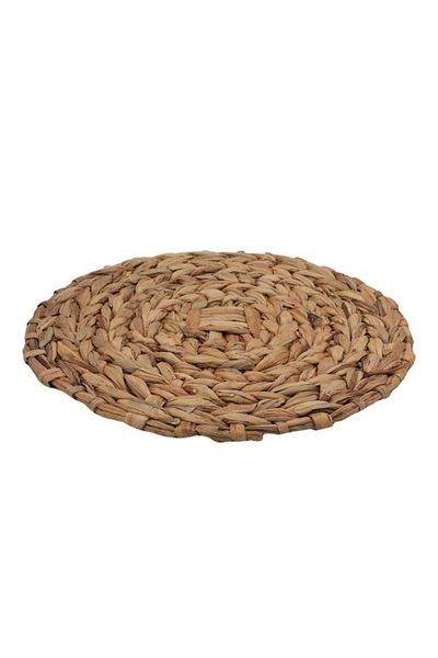 ALSAIF Wicker Serving Board 38 X 38 X 1 Cm Round Brown