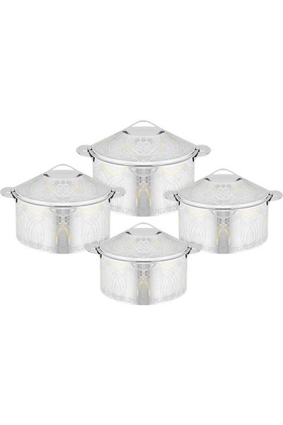 ALSAIF Steel Rayhana Food Container 3.5 Liters Silver