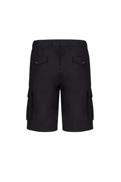 PAUL&SHARK Men's Regular Fit 100% Cotton Pocket Detailed Black Shorts 25414025 -011