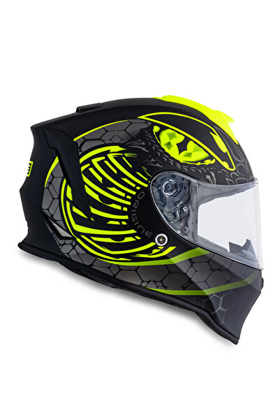 Origine Dinamo Fighter Mat Siyah-Antrasit-Sarı Kask