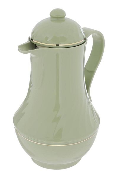 ALSAIF Rotpunkt Glass Thermos 1 Liter Plastic Body Light Green