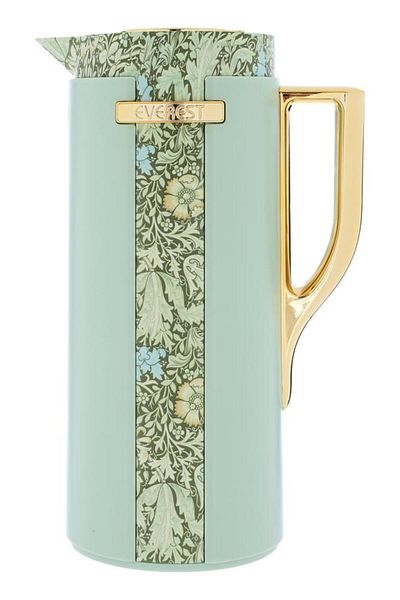 ALSAIF Widad Plastic Thermos 1 Liter Wooden Golden Light Green Handle