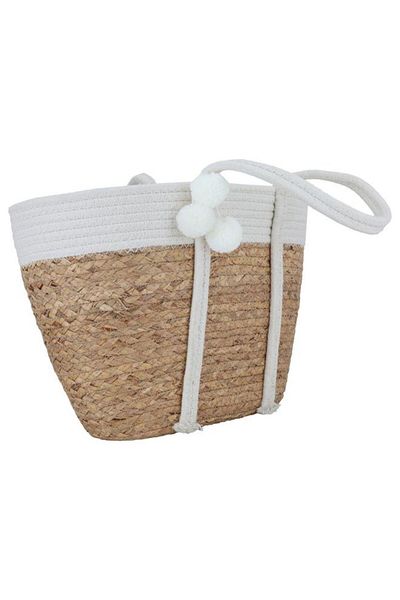 ALSAIF Wicker Thermos Bag 50 X 32 Cm White Beige